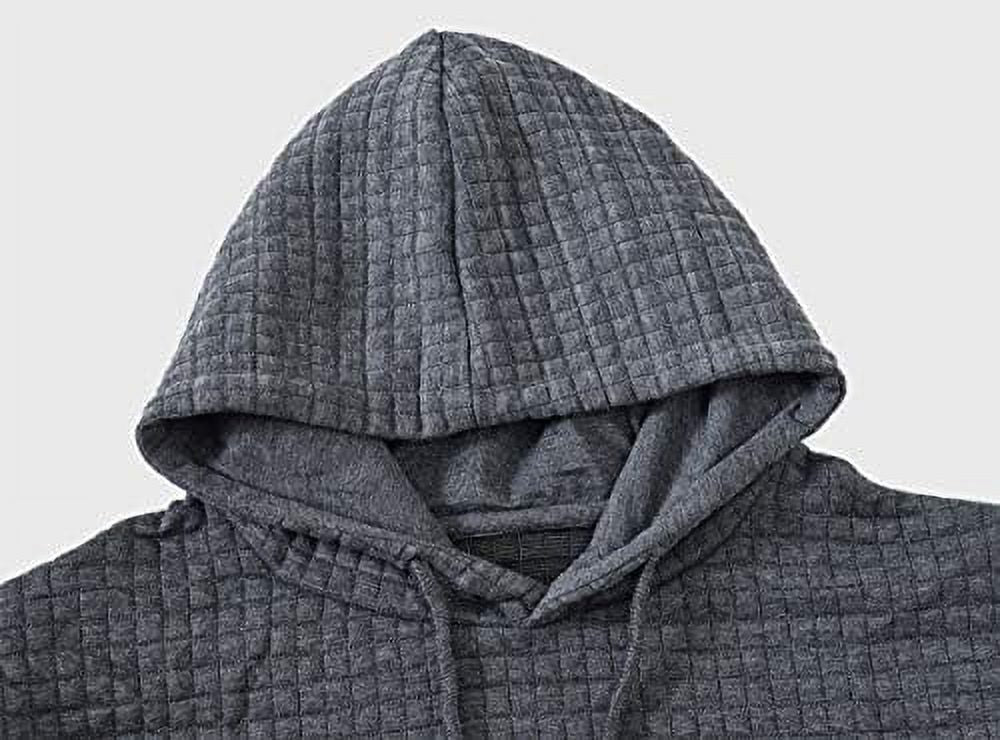 Gray Plaid Pullover Hoodie I784883
