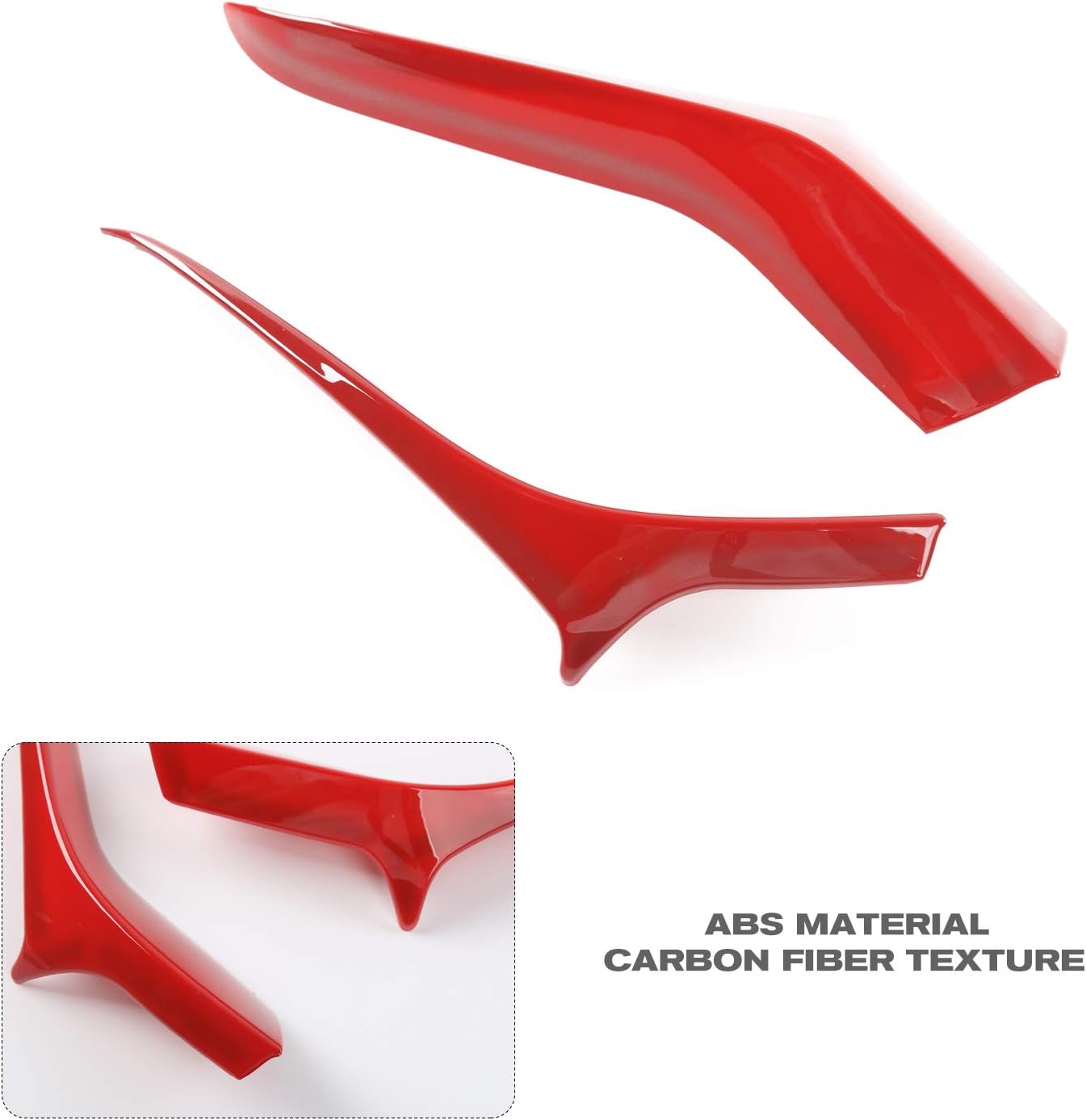 Red ABS Side Rearview Mirror Trim Cover for Chevrolet Camaro 2017 2021 A486