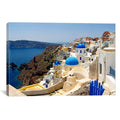 High Angle View of A Church, Oia, Santorini, Cyclades Islands, Greece Canvas Print J5304