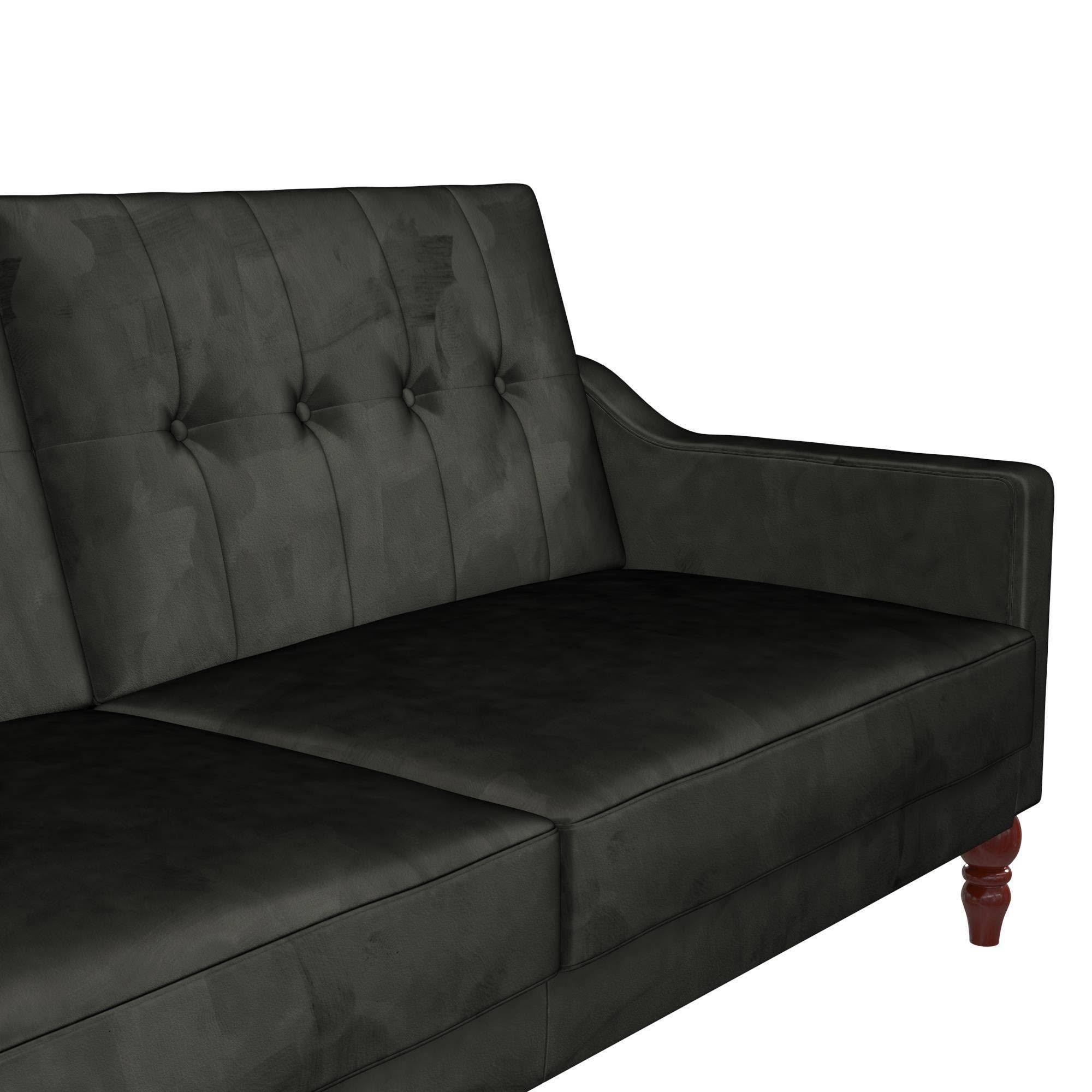 Black Coil Futon Convertible Sofa Bed S964