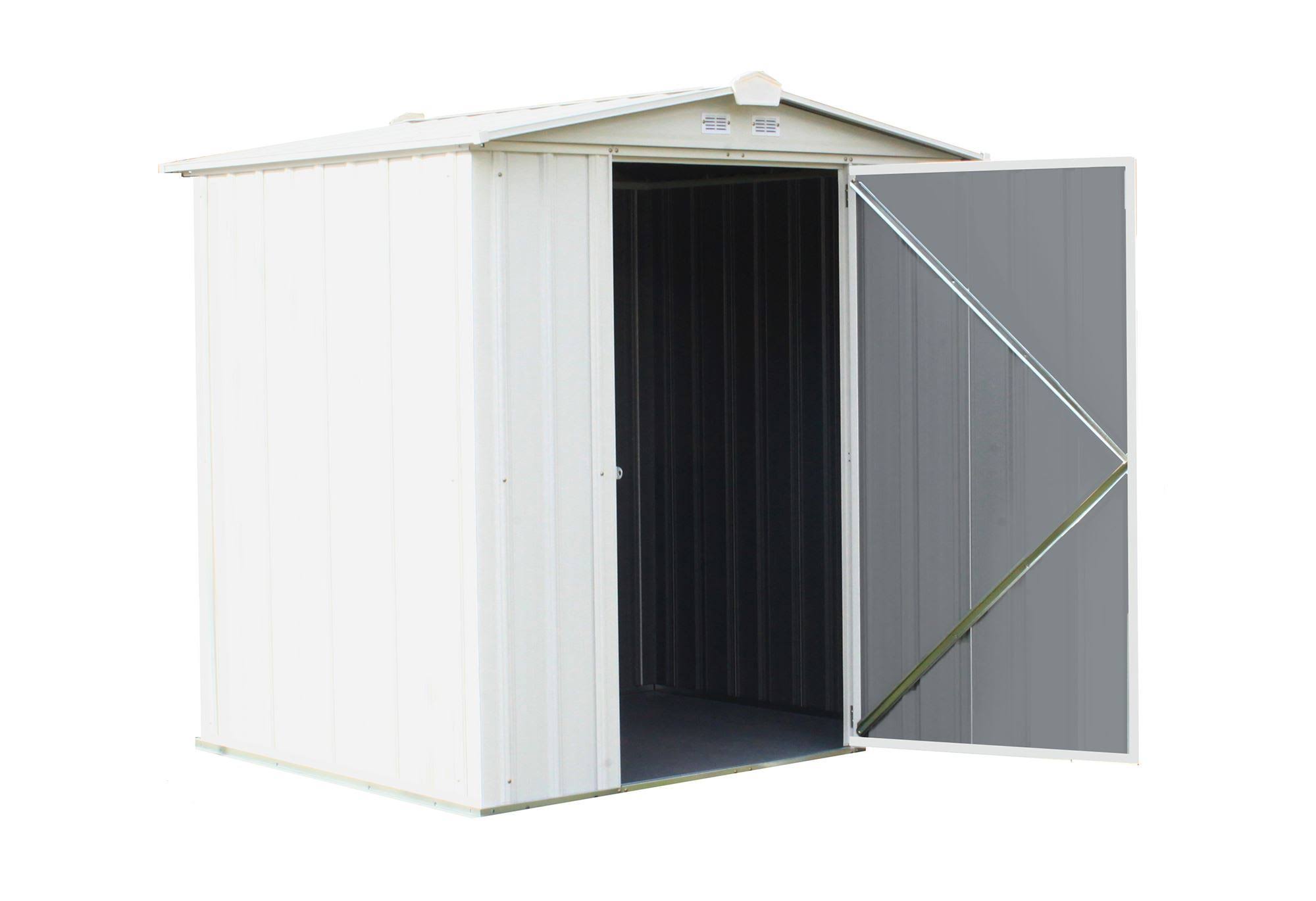 Cream Galvanized Steel Storage Shed Y902