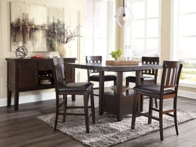 Counter Height Dining Extension Table Dark Brown F70281