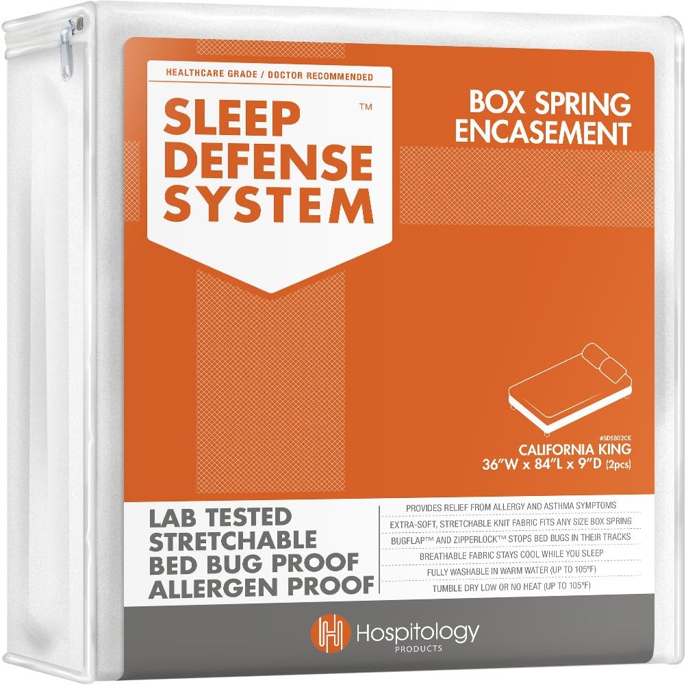 Queen Zippered Hypoallergenic Box Spring Encasement H797