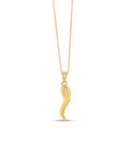 14k Yellow Gold Cornicello Charm Necklace 24inch R21490