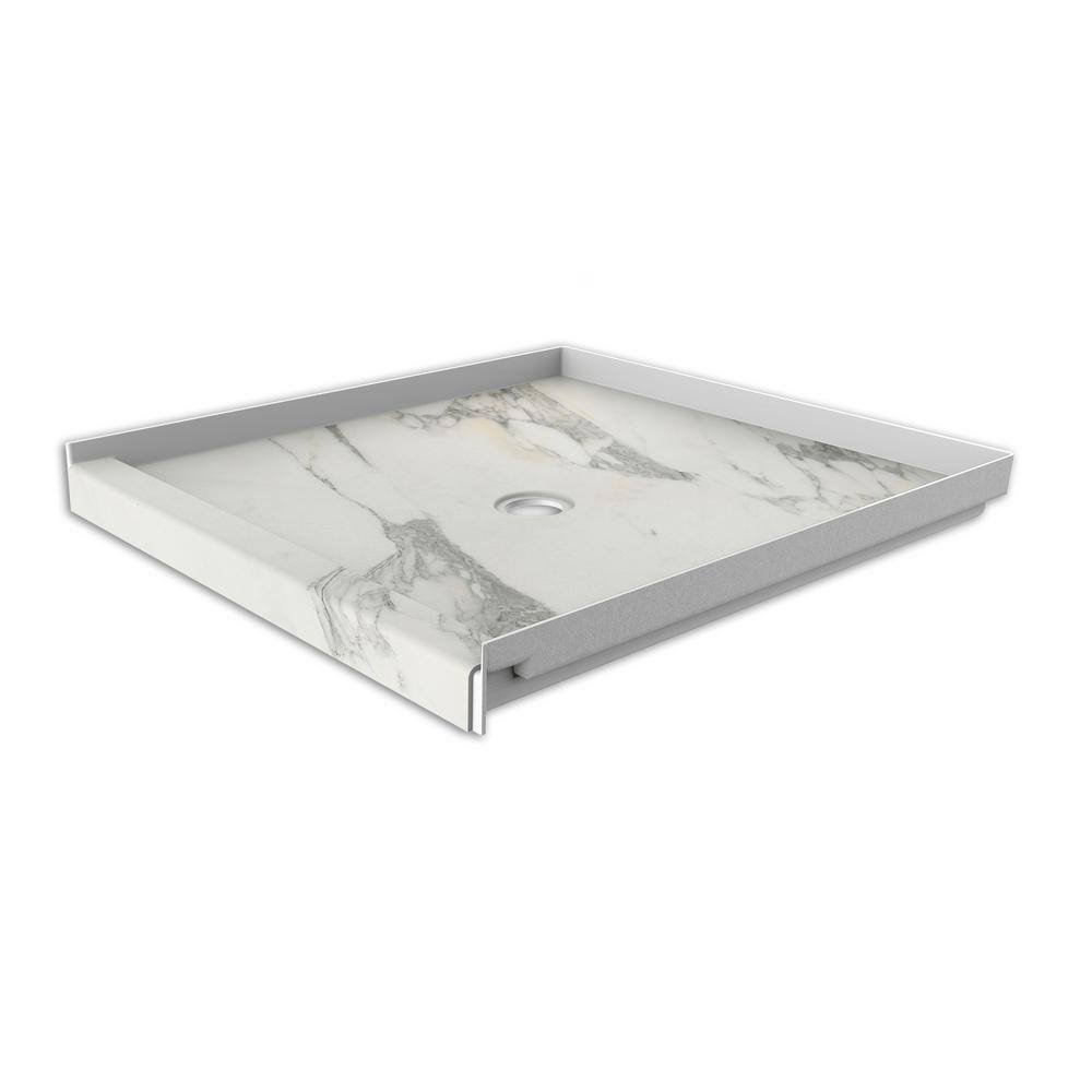 36-in W x 36-in L Fiberglass/Plastic Composite Shower Base with Center Drain X48309
