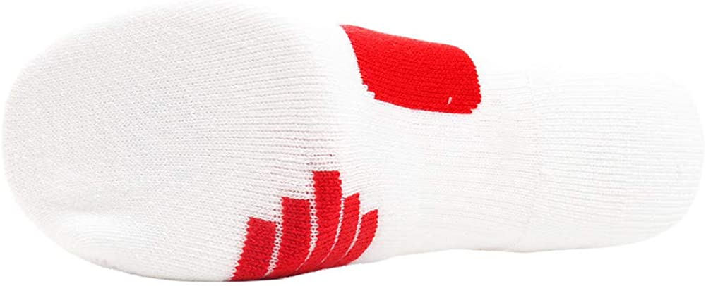 White University Red Basketball Crew Socks O518