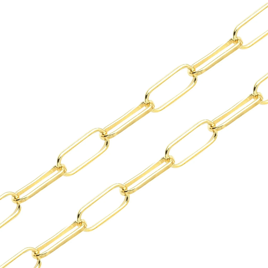 Diamond Enhancer Charm Necklace 925 Sterling Silver 14K Yellow Gold Plated Paperclip Chain Jewelry 18" Y392941