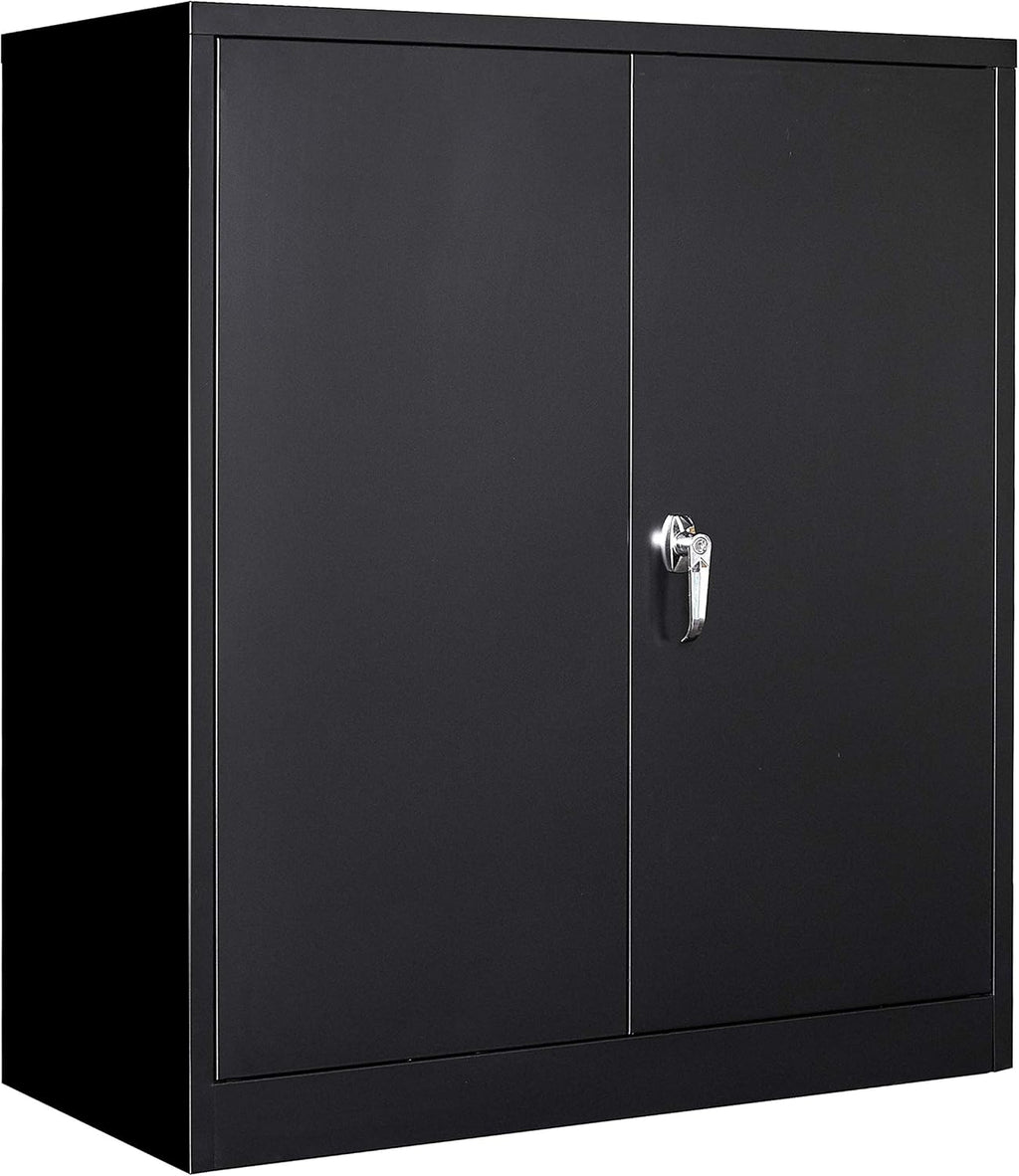 Metal Locker Storage Cabinets, 72" White Tall Steel Wardrobe with Hanging Rod, Shelves and Lockable Doors Q897841