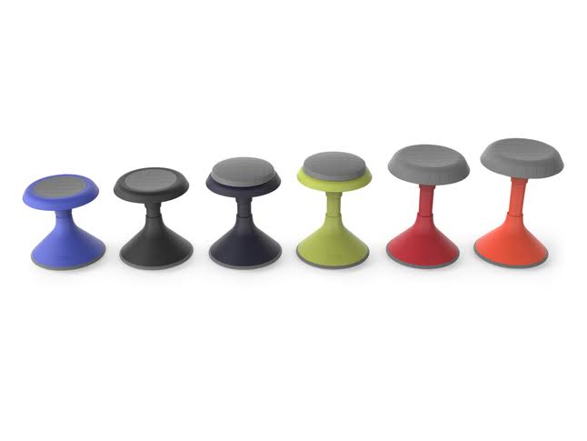 Adjustable Height Motion Stool with Rubber Seat Q331920