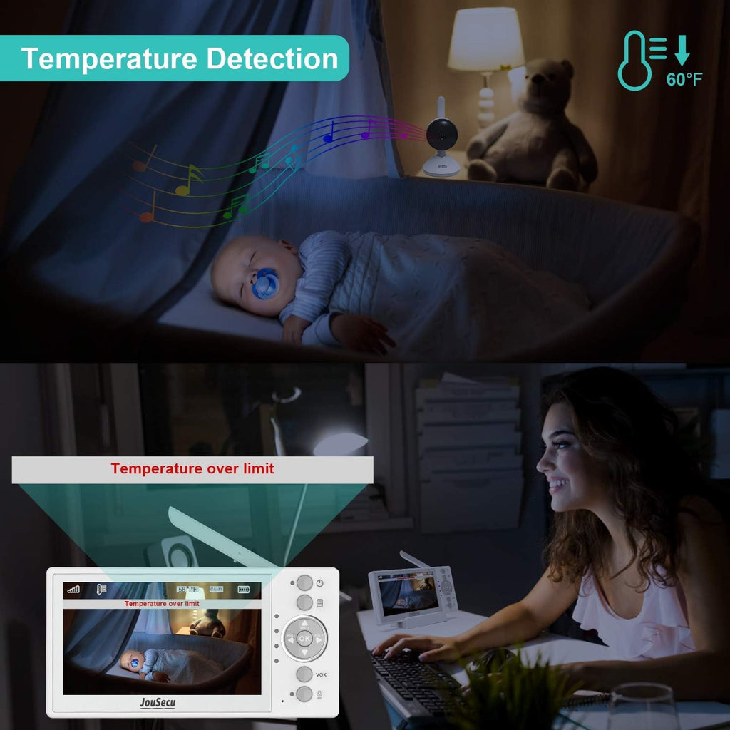 4.3 Inches LCD Split Screen Baby Monitor with 2 Camera H310609