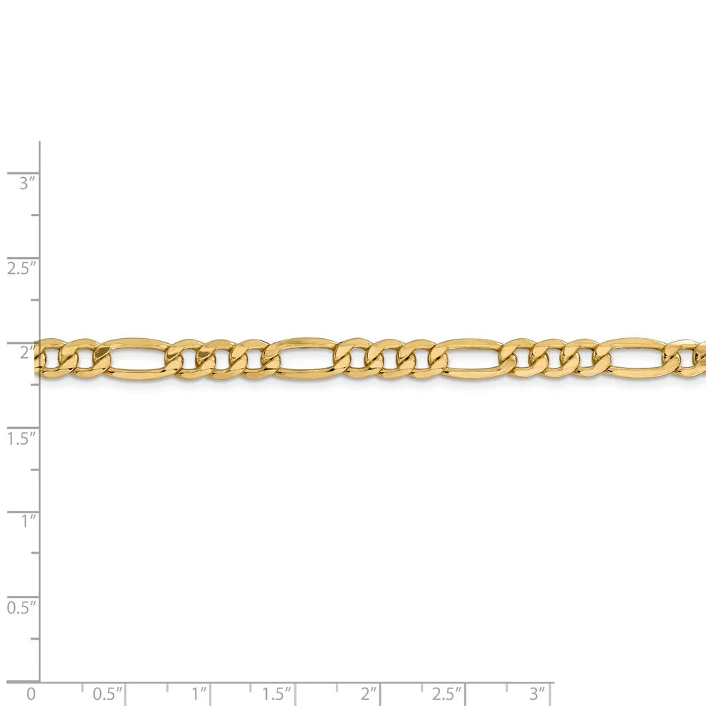 14kt Yellow Gold 20 inch Figaro Chain with Lobster Clasp A18566