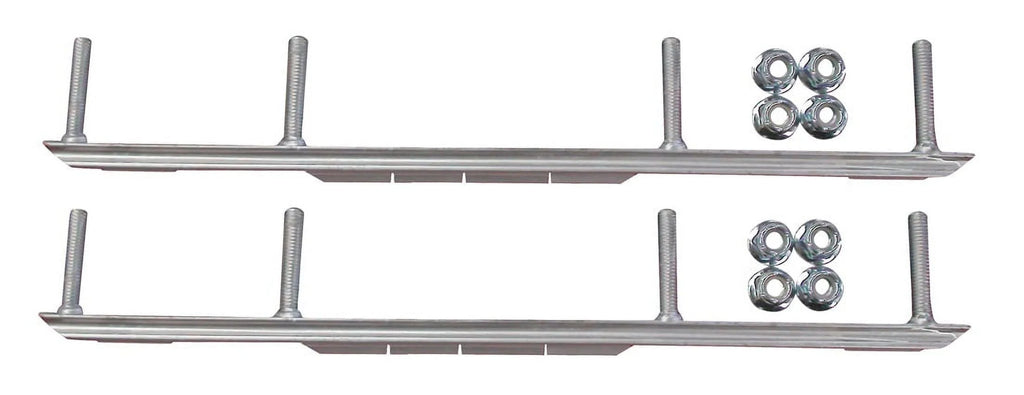 White Snowmobile Skis with 9" Shaper Bars Complete Kit Q949