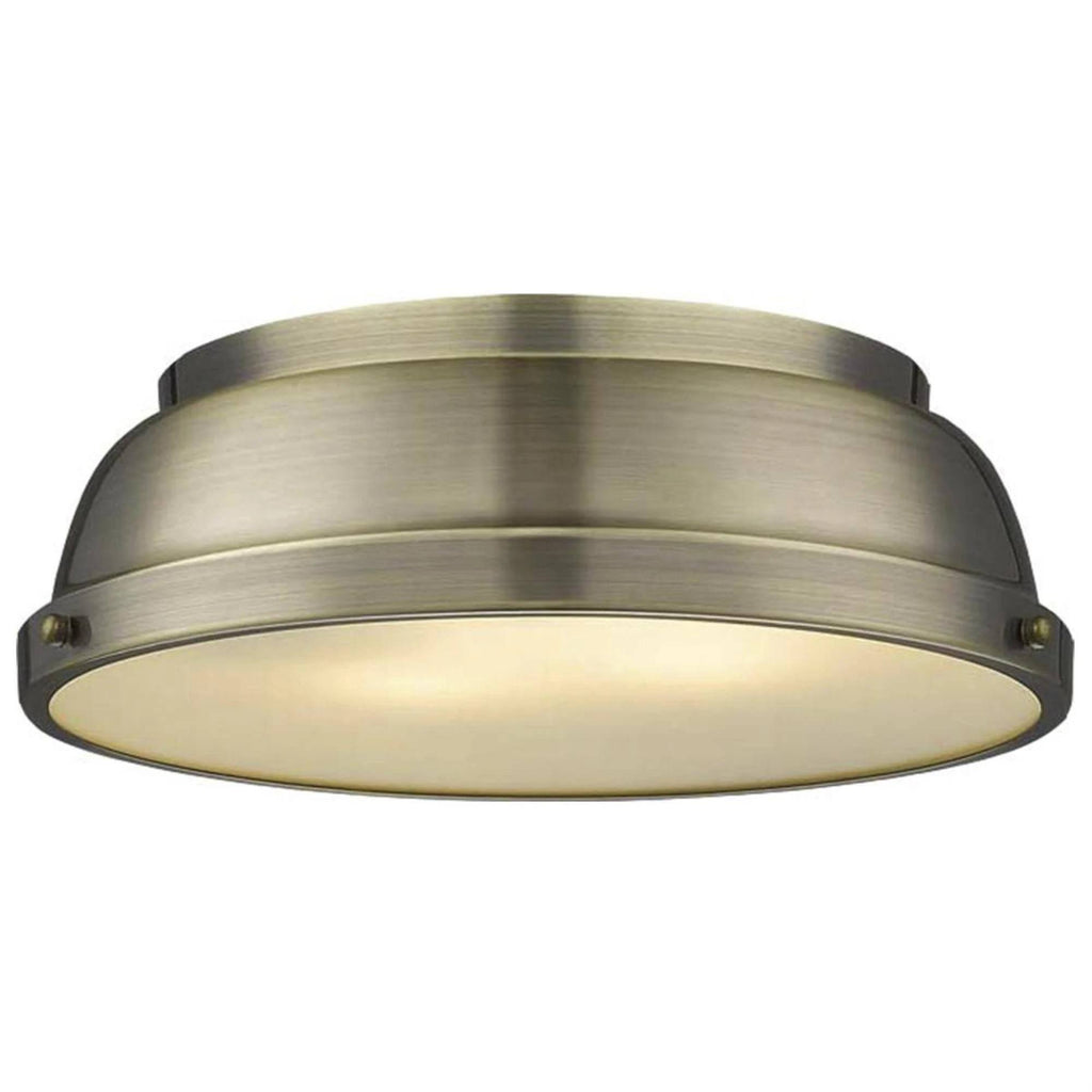 Aged Brass Flush Mount Light D578