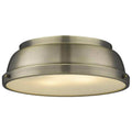 Aged Brass Flush Mount Light D578
