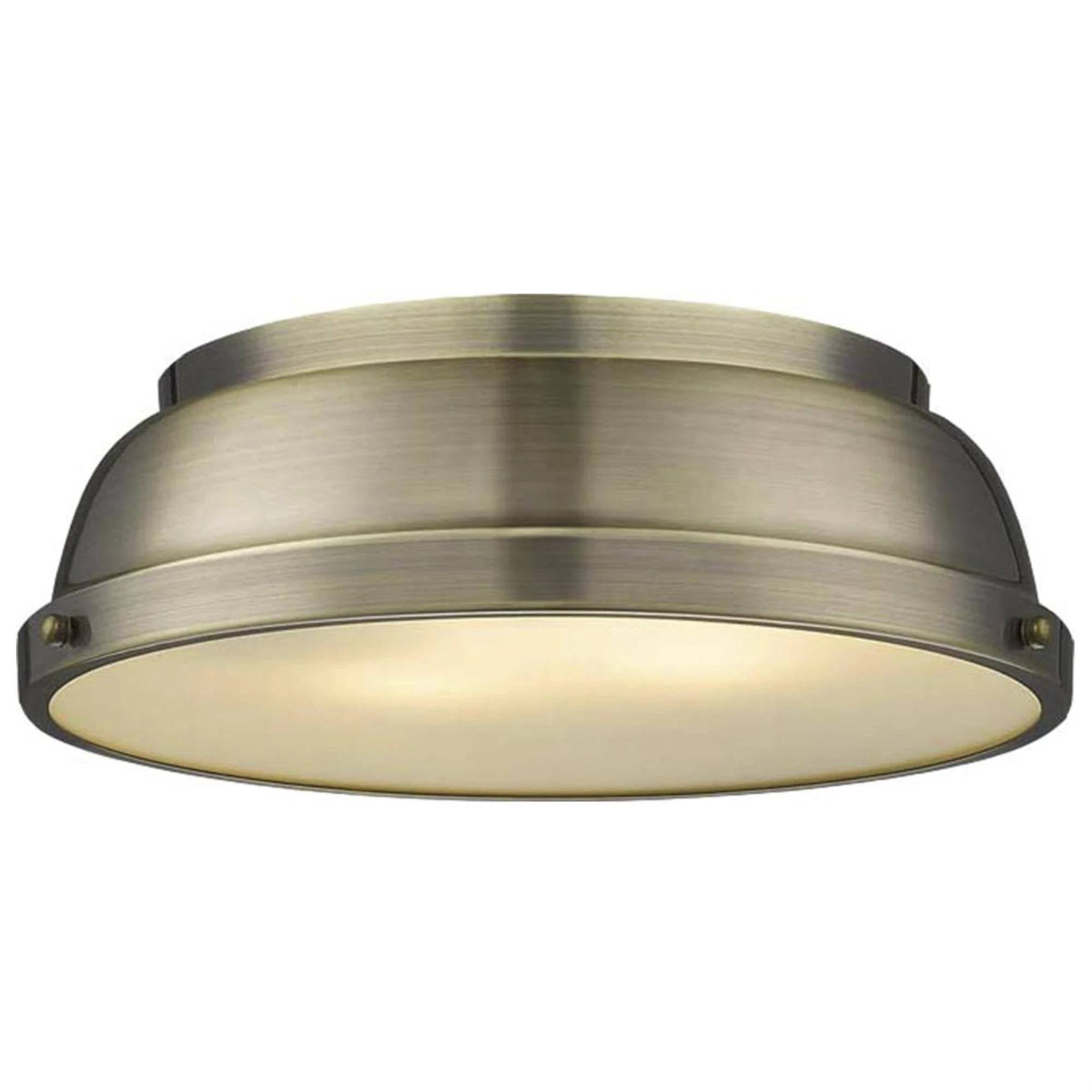 Aged Brass Flush Mount Light D578