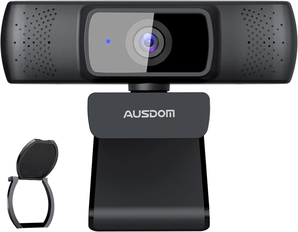 1080P Webcam with Privacy Cover, Dual Noise Reduction Microphones, 90° Wide-Angle View M401