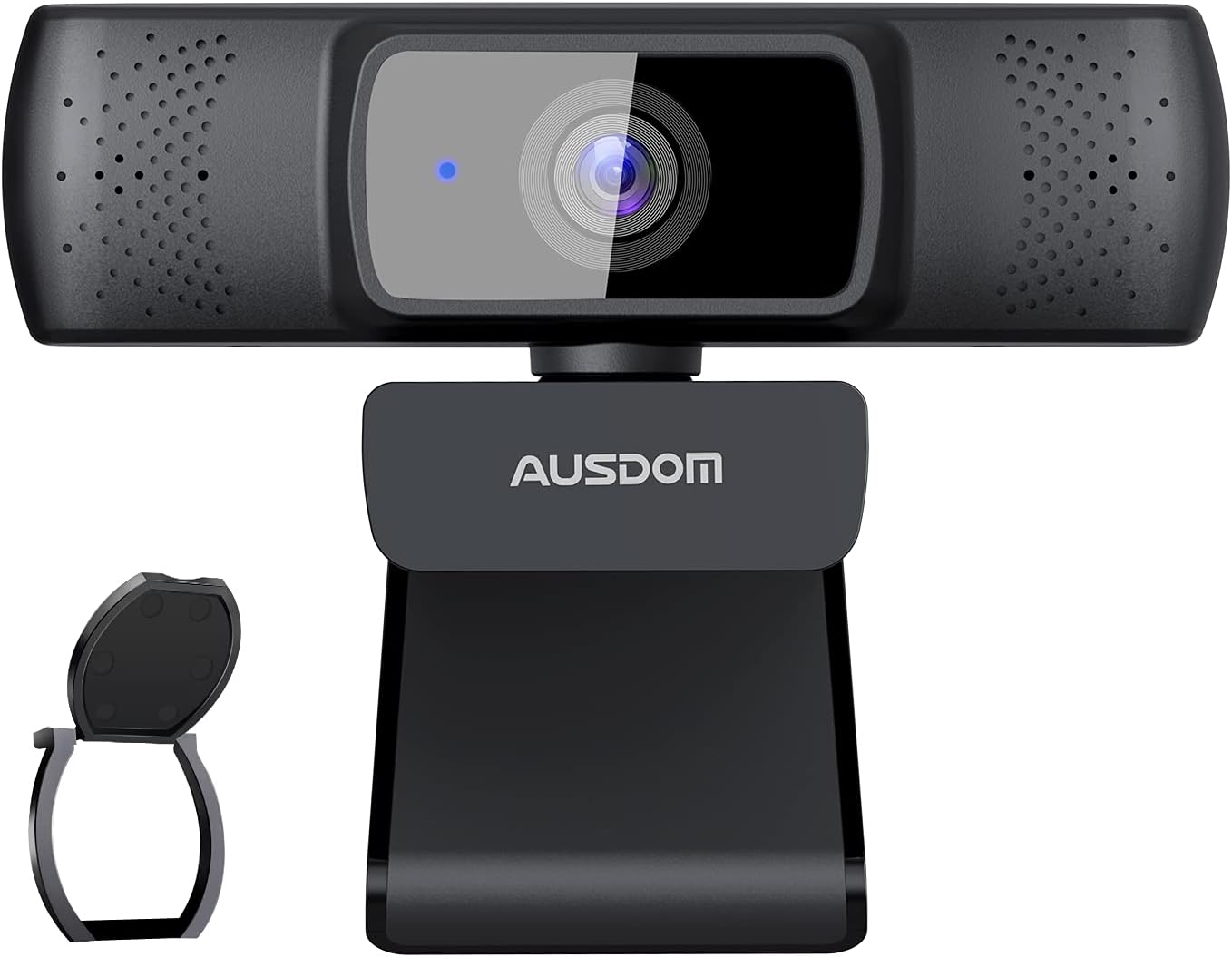 1080P Webcam with Privacy Cover, Dual Noise Reduction Microphones, 90° Wide-Angle View M401