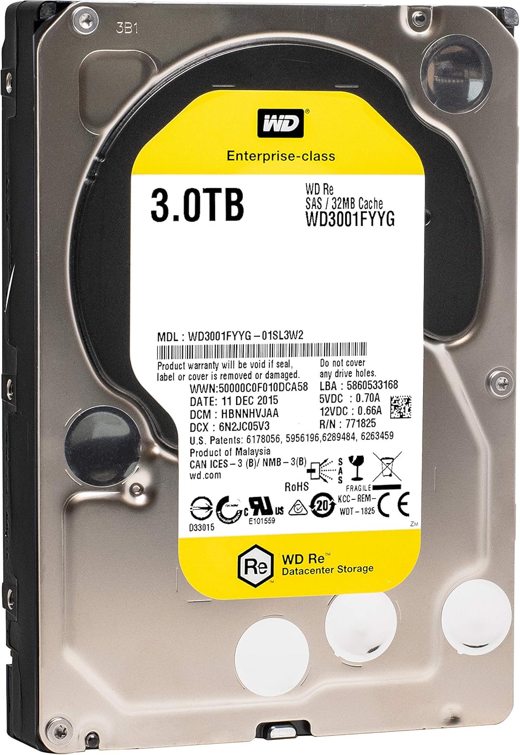 3TB 7.2K RPM SAS Internal Hard Drive W583