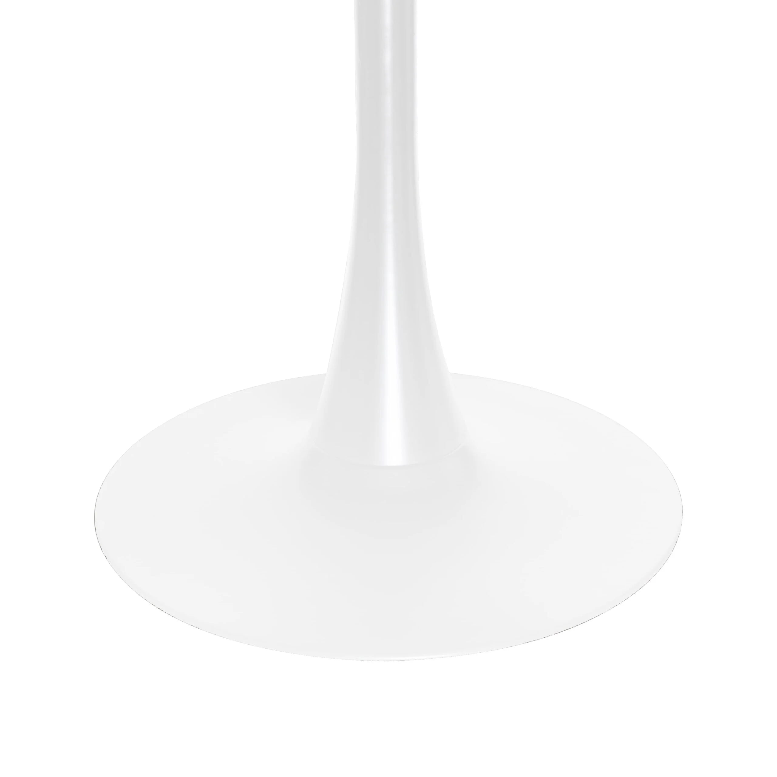 Dark Walnut Round Dining Table with MDF Top and White Iron Base T90906