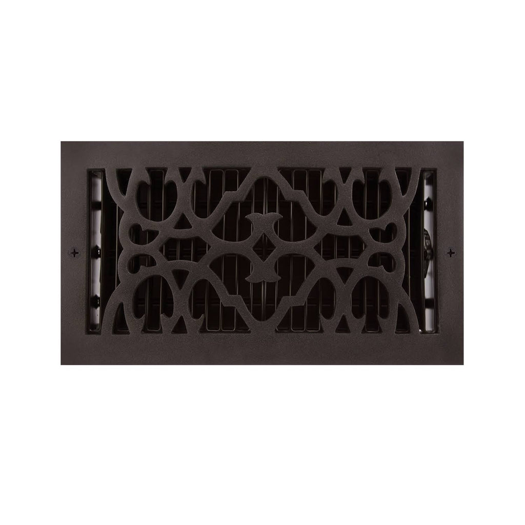 Black Powder Coated Cast Iron Wall Register V227