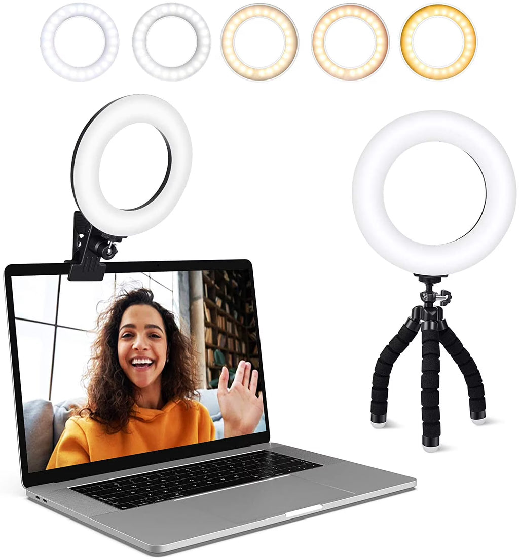 Ring Light Clip on Laptop Monitor with 5 Dimmable Color & 5 Brightness Level R137659