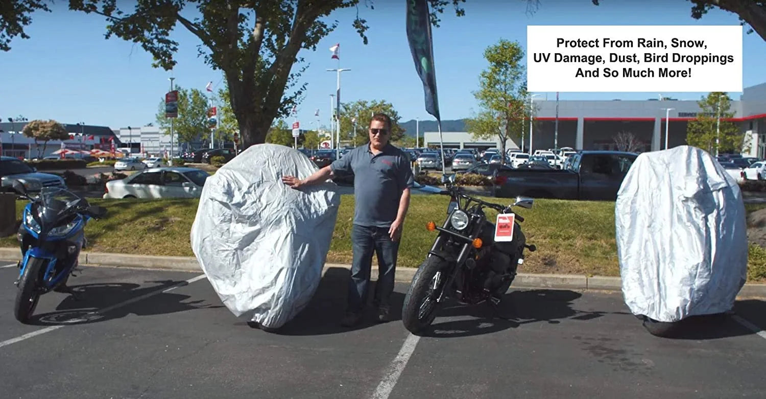 Scooter Cover with Reinforced Securing Straps and Storage Bag U95571