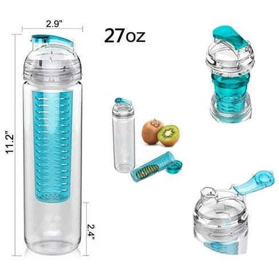 27 oz Dome Fruit Infuser Water Bottle Yellow Q7068