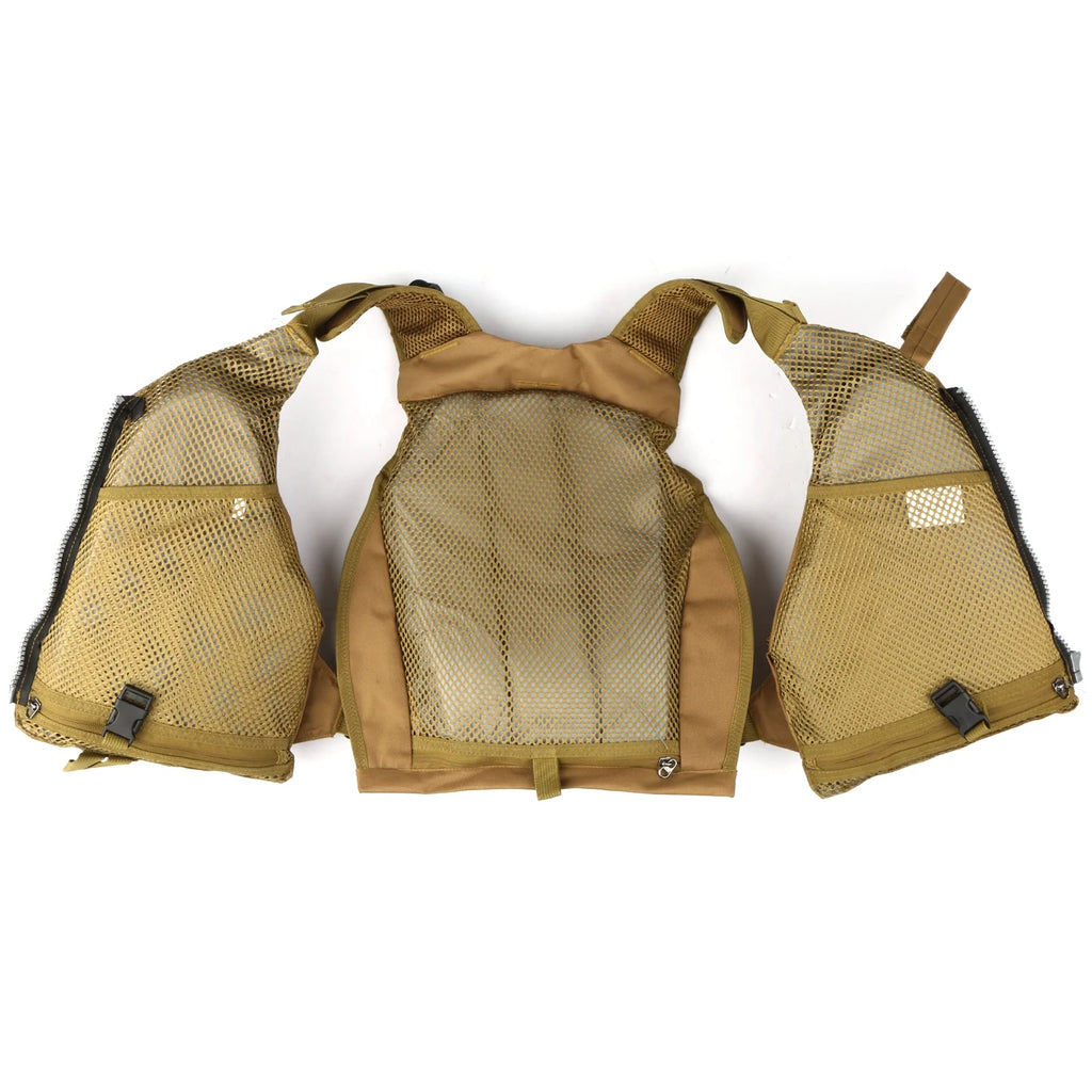 Breathable Padded Fishing Life Jacket Swimming Sailing Waistcoat Utility Vest Floatation Device O744511
