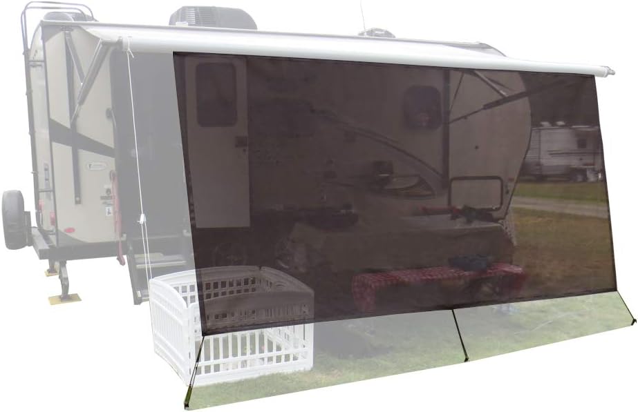 Black Mesh RV Awning Sunshade Screen C892217