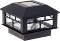 4 Pack Black Solar Post Cap Lights for Wood Vinyl Post Caps N888