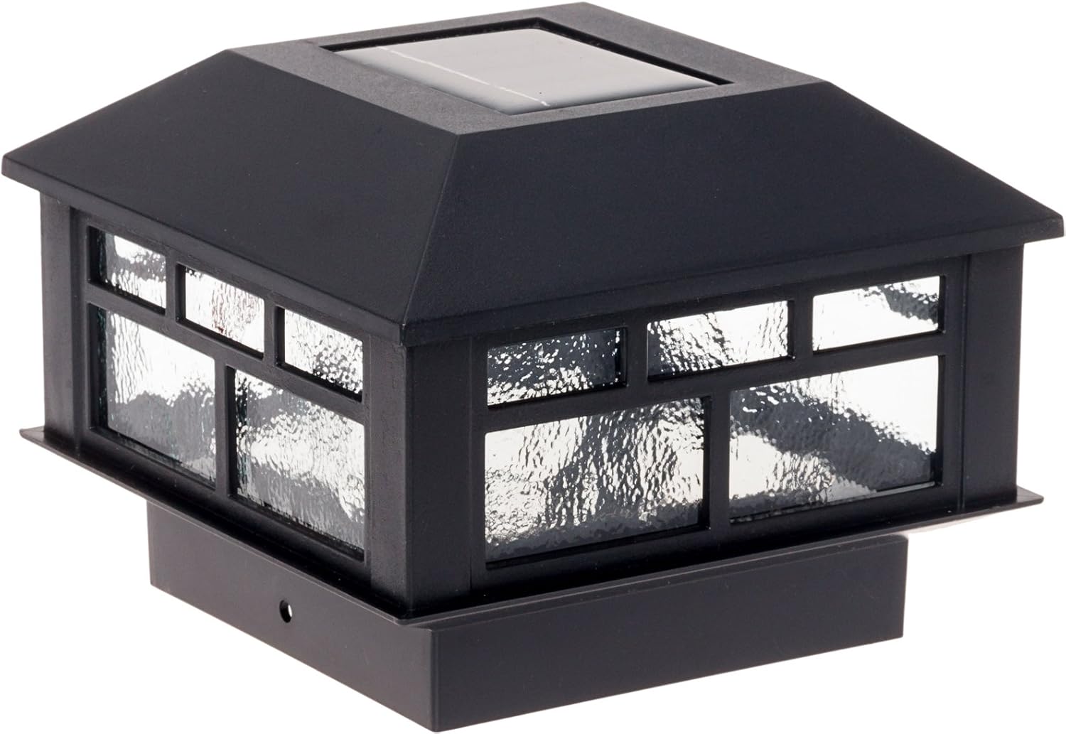 4 Pack Black Solar Post Cap Lights for Wood Vinyl Post Caps N888