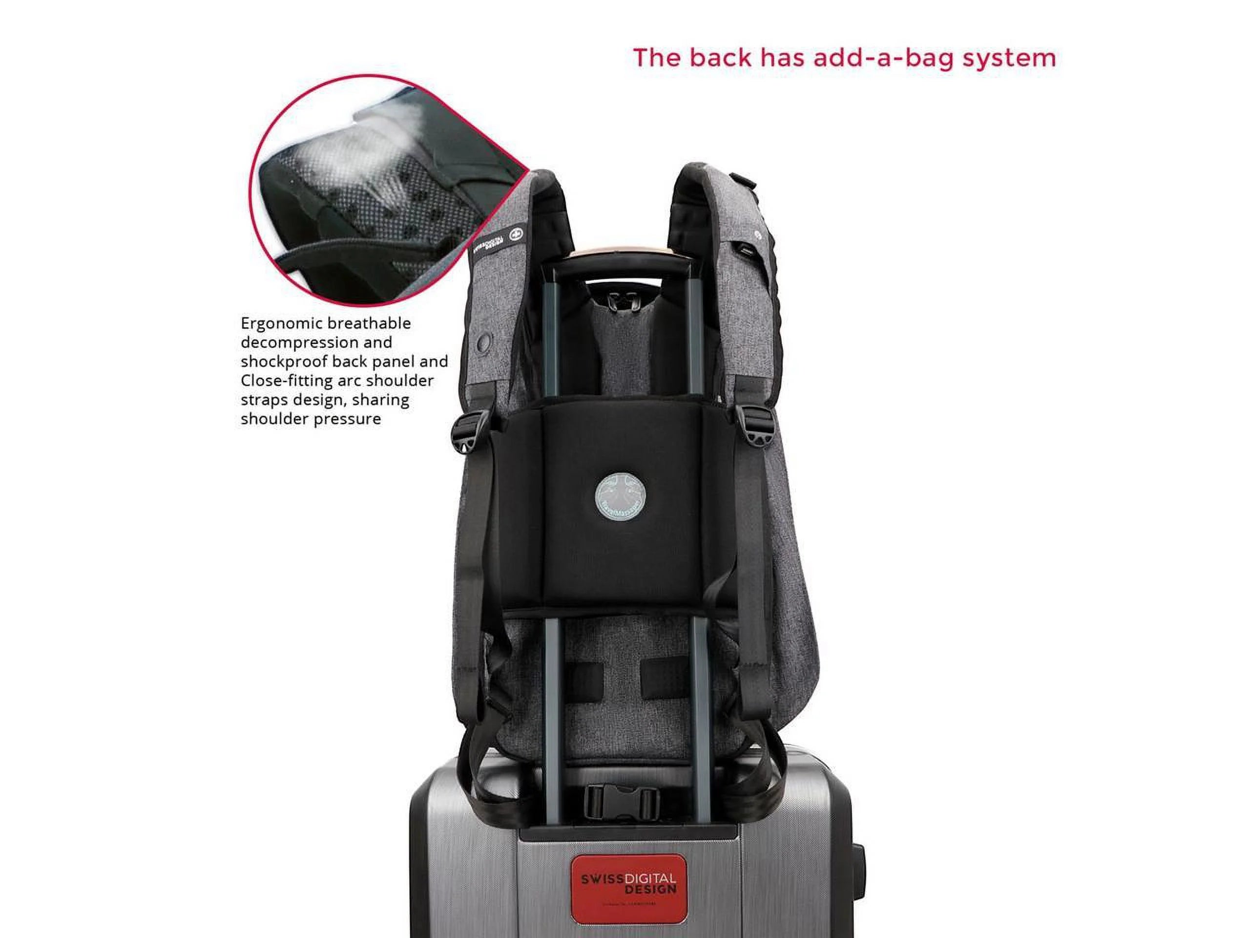 Gray Backpack for 15.6" to 16" Notebook T303