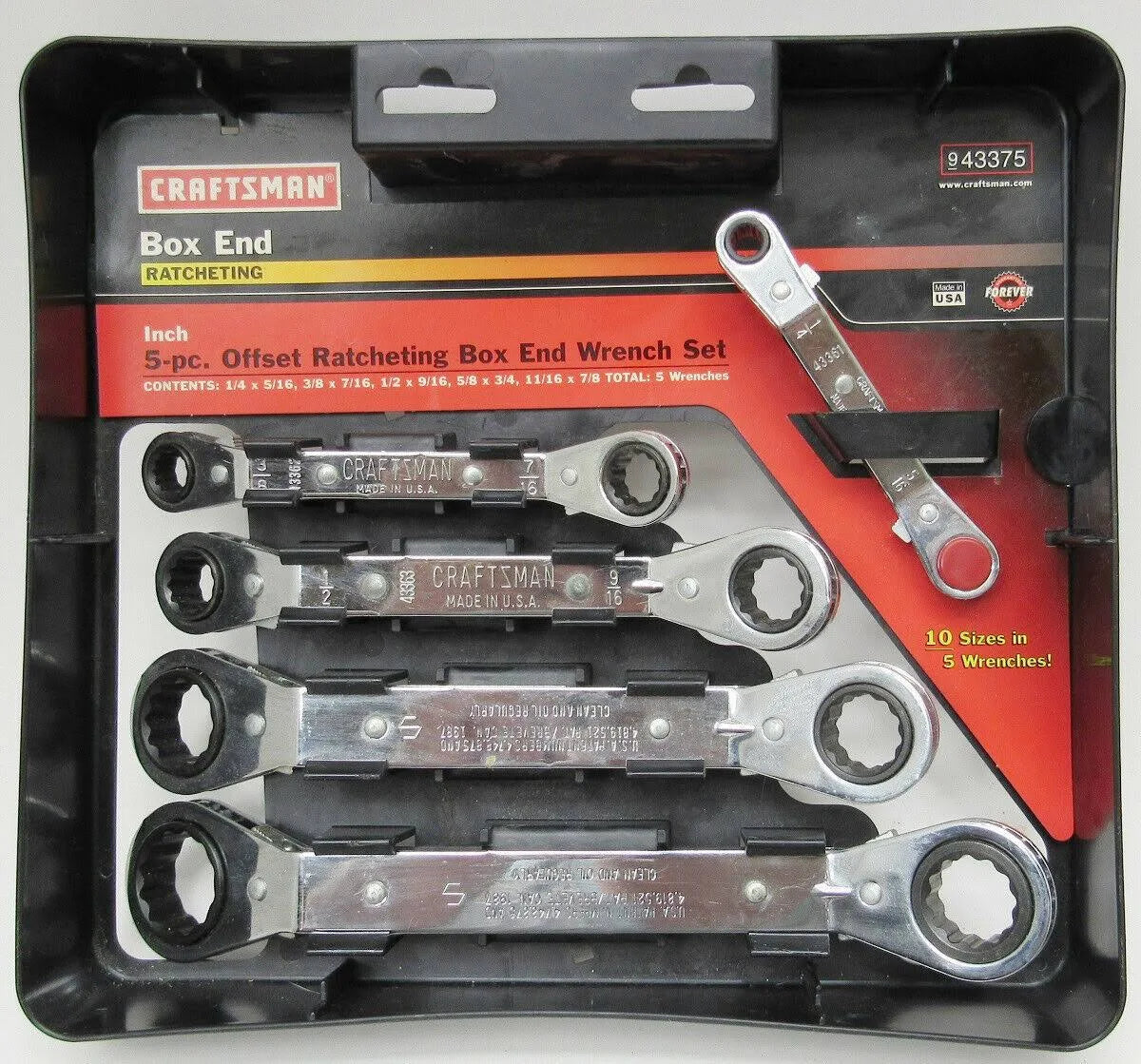 5 pc. Offset Ratchet SAE Wrench Set V35497