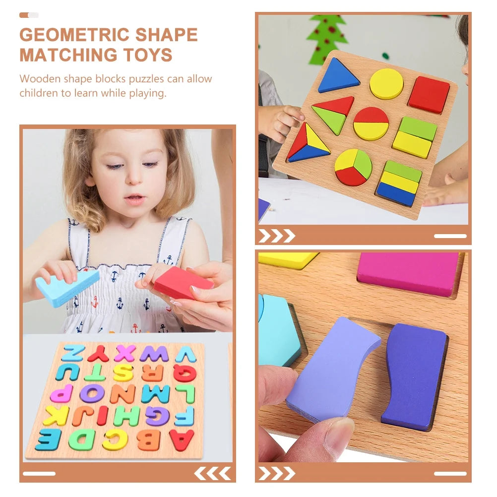 Puzzle Shape Sorter Toys Wooden Playset C60278