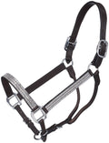 Crystal Bar Show Leather Halter T4344