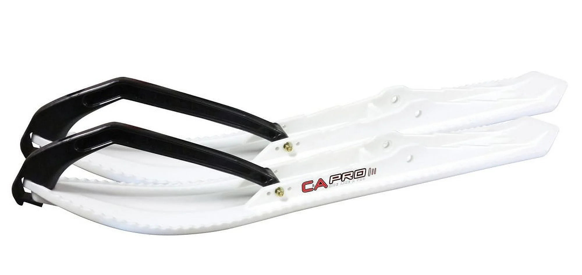 White Snowmobile Skis with 9" Shaper Bars Complete Kit Q949