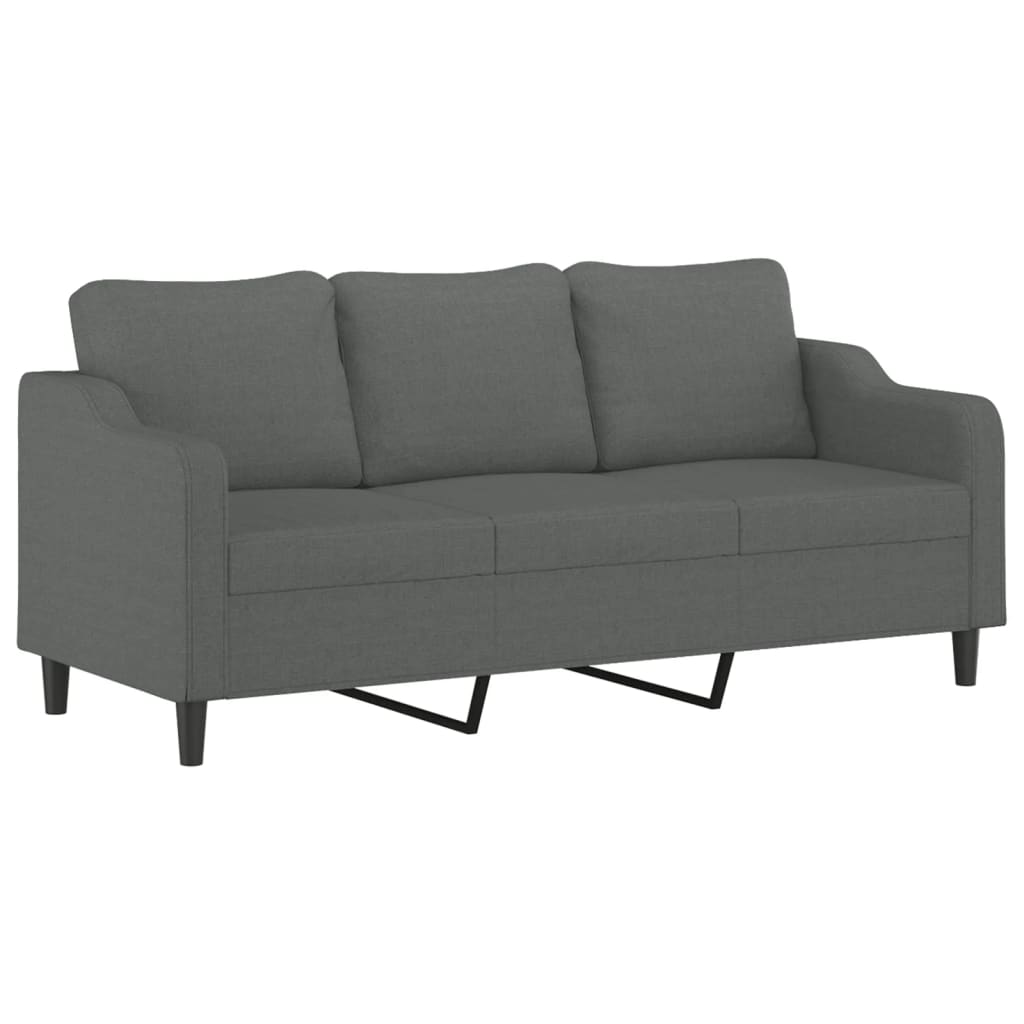 3 Piece Dark Gray Fabric Sofa Set G35788