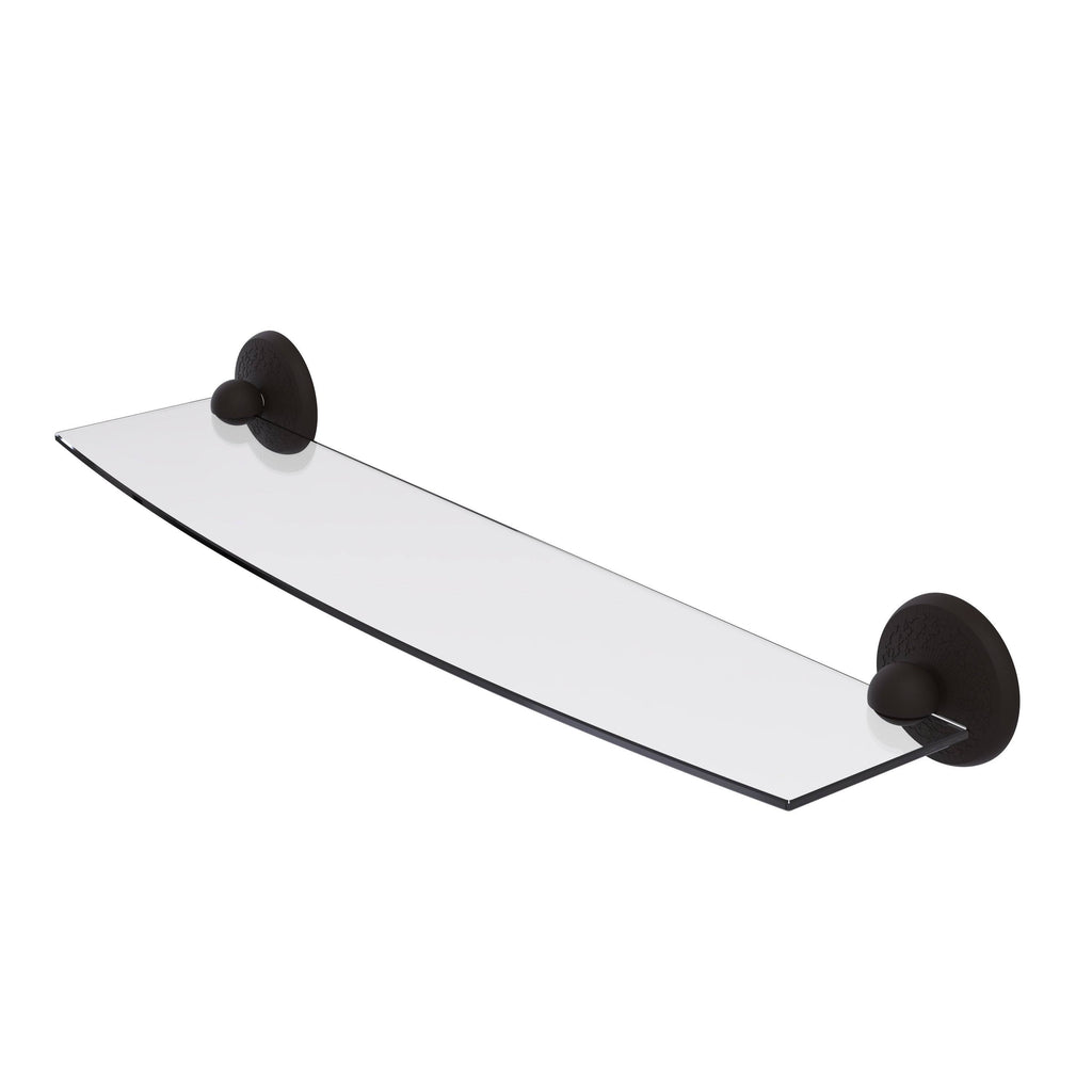 Polished Chrome 18 inch Glass Shelf N2354
