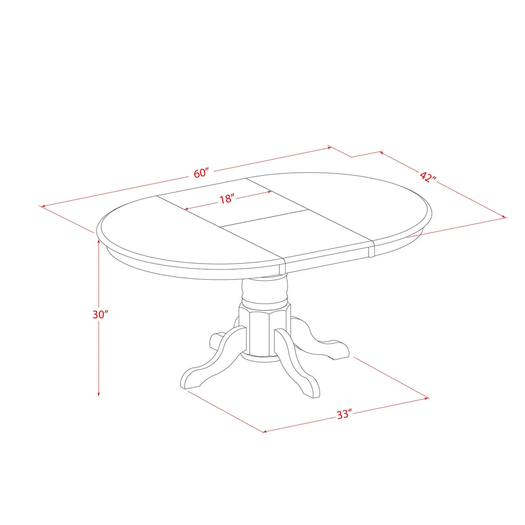 5-piece Wood Dining Set with Leather Seat in Espresso Y2693