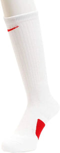White University Red Basketball Crew Socks O518