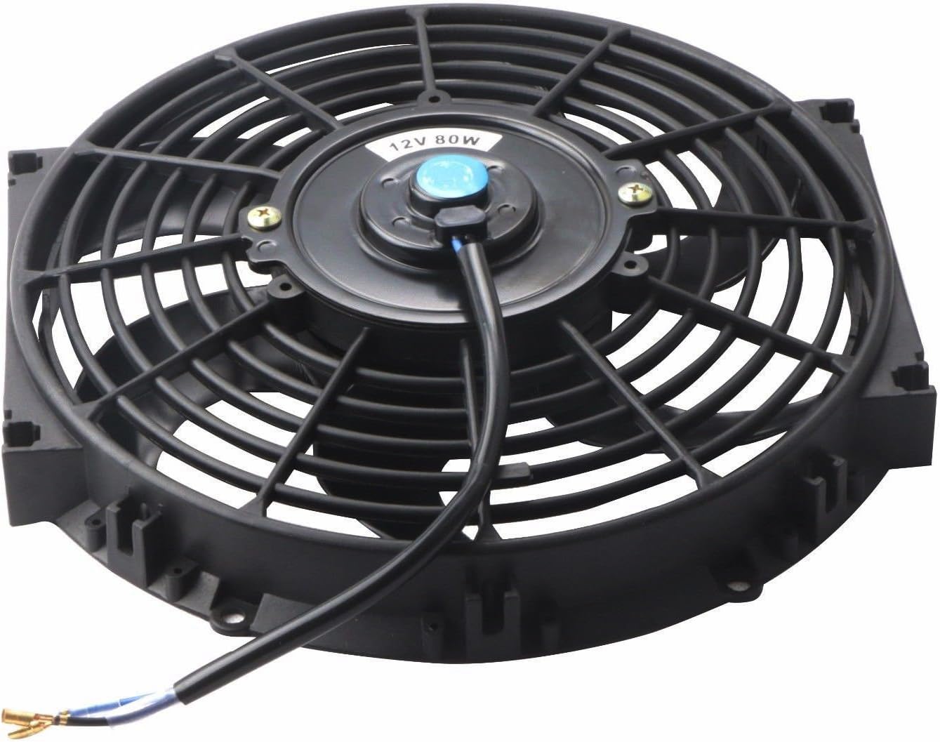 Black Universal Electric Radiator Slim Fan 12V 10 Inch Set of 2 H81174