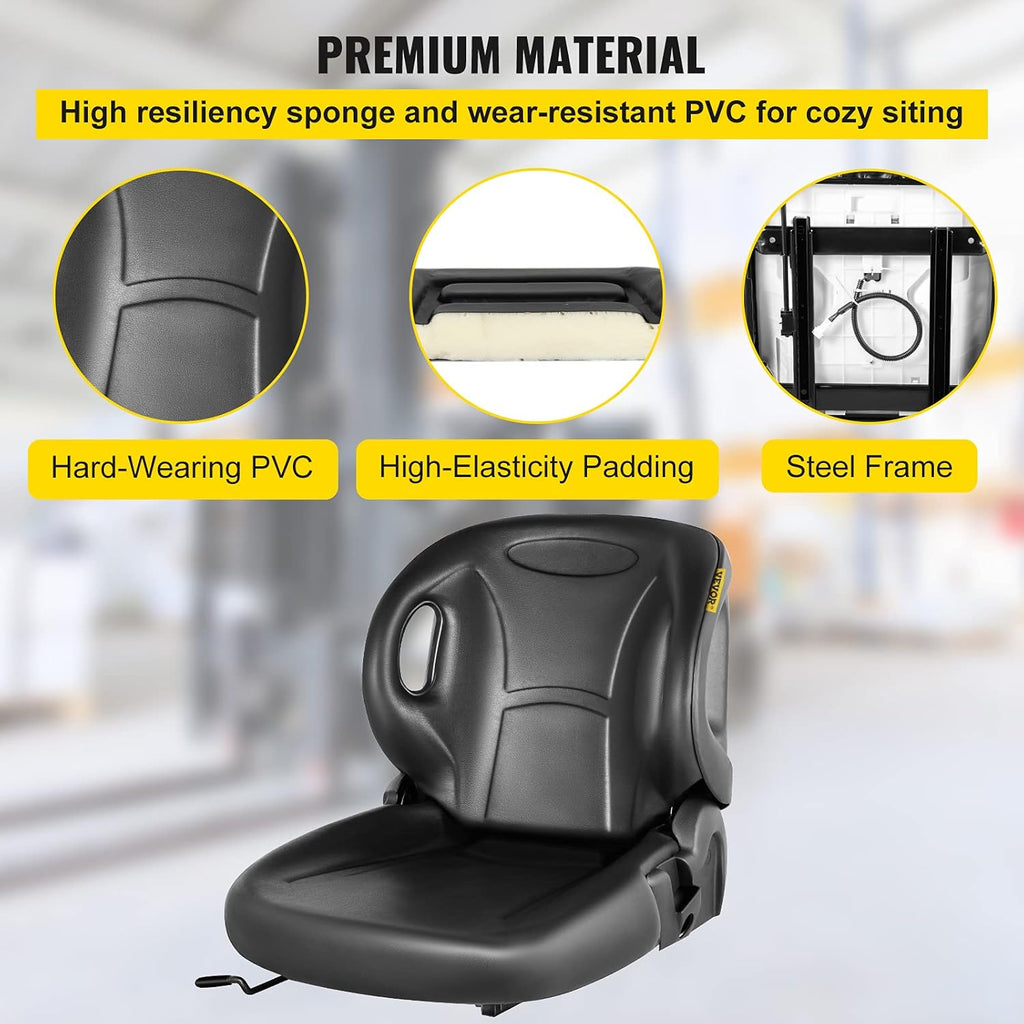 Forklift Seat with Seat Switch and Back Seat Organizer A597