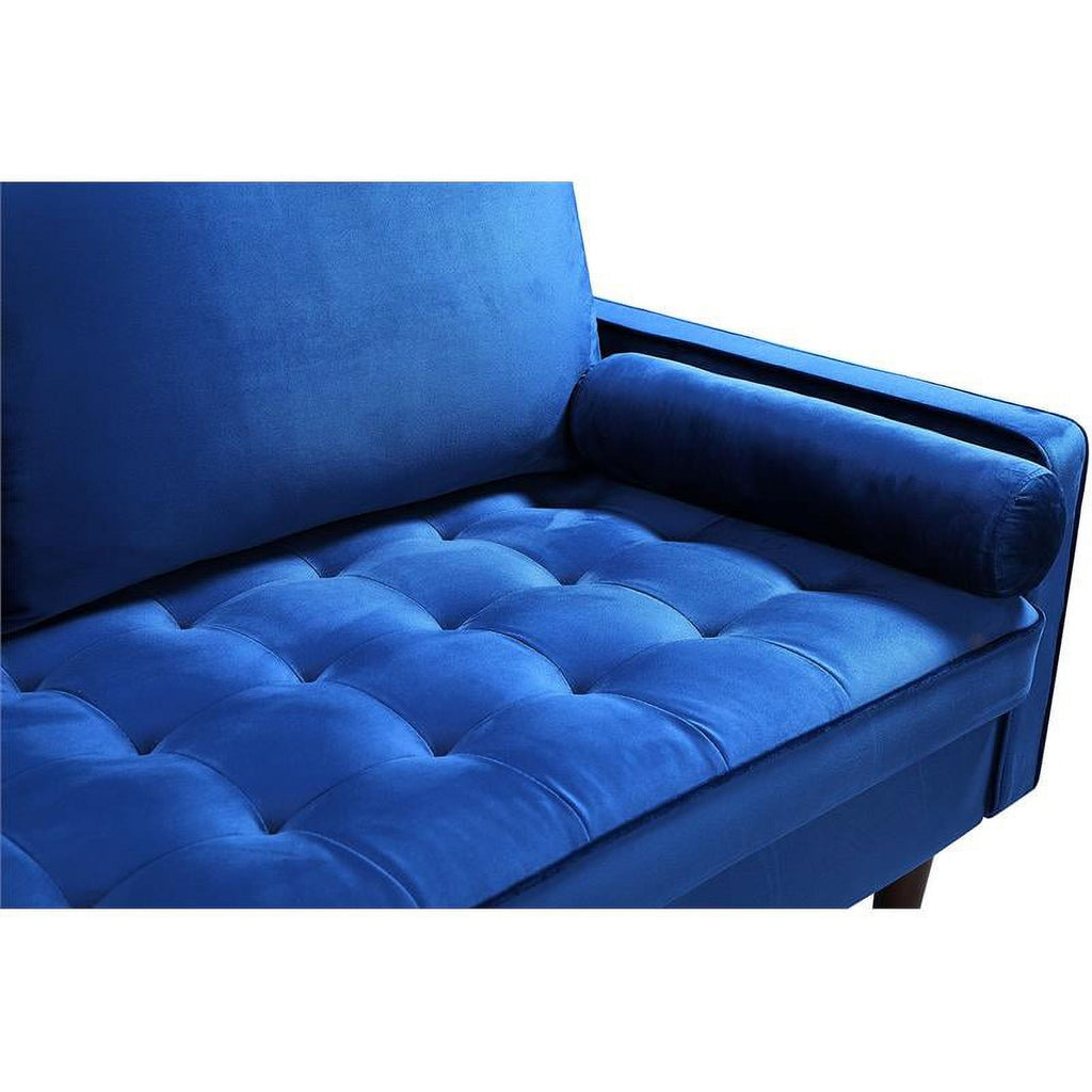 Blue Velvet 2 Piece Loveseat Set F5483