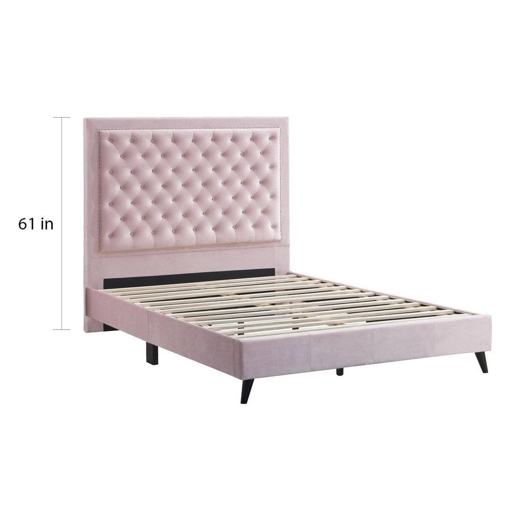 Navy Velvet Queen Side Panel B673005
