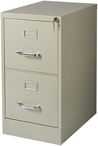 2 Drawer Black Metal Vertical File Cabinet D79006