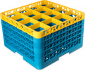 Yellow Divided Glass Rack with 5 Extenders Y142