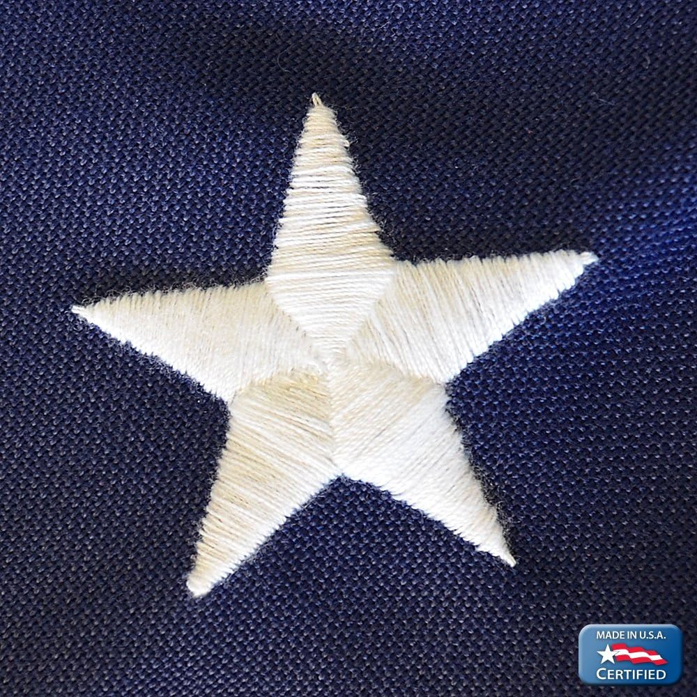 5x8 ft American Flag with Sewn Stripes, Embroidered Stars and Brass Grommets K8291
