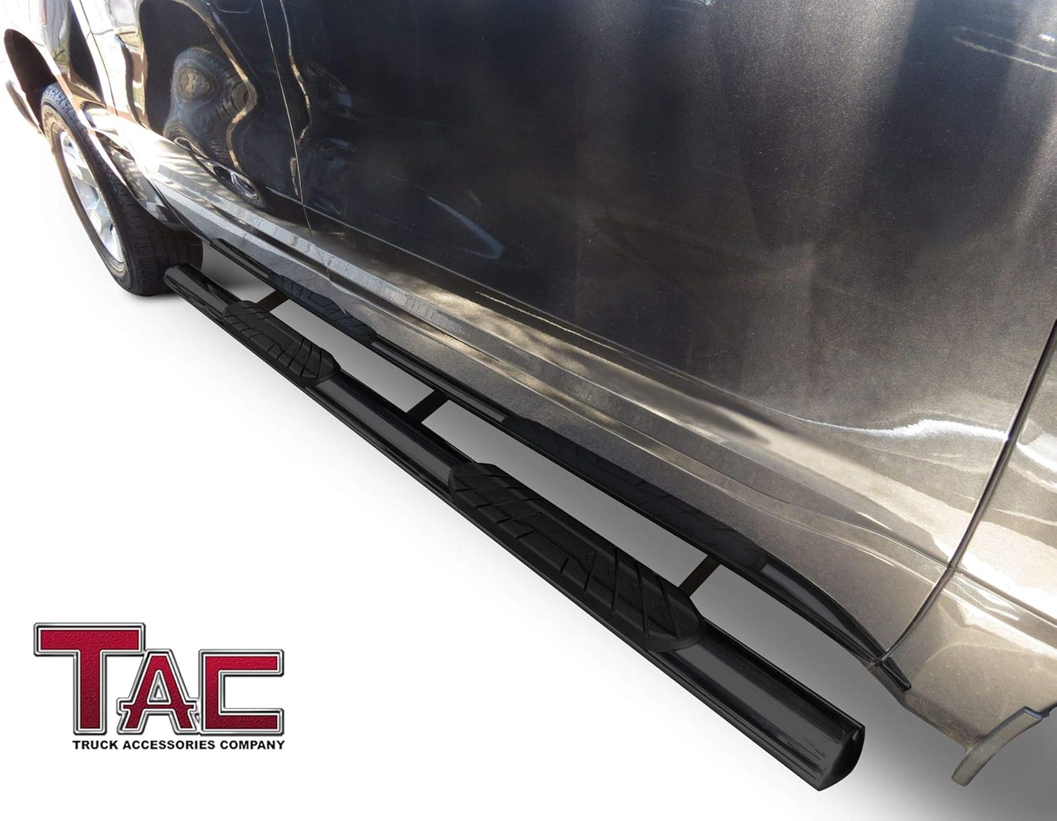 Black Oval Side Bars Running Boards for Toyota Tacoma Access Cab X292