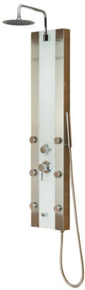 White Glass Shower Panel Z809