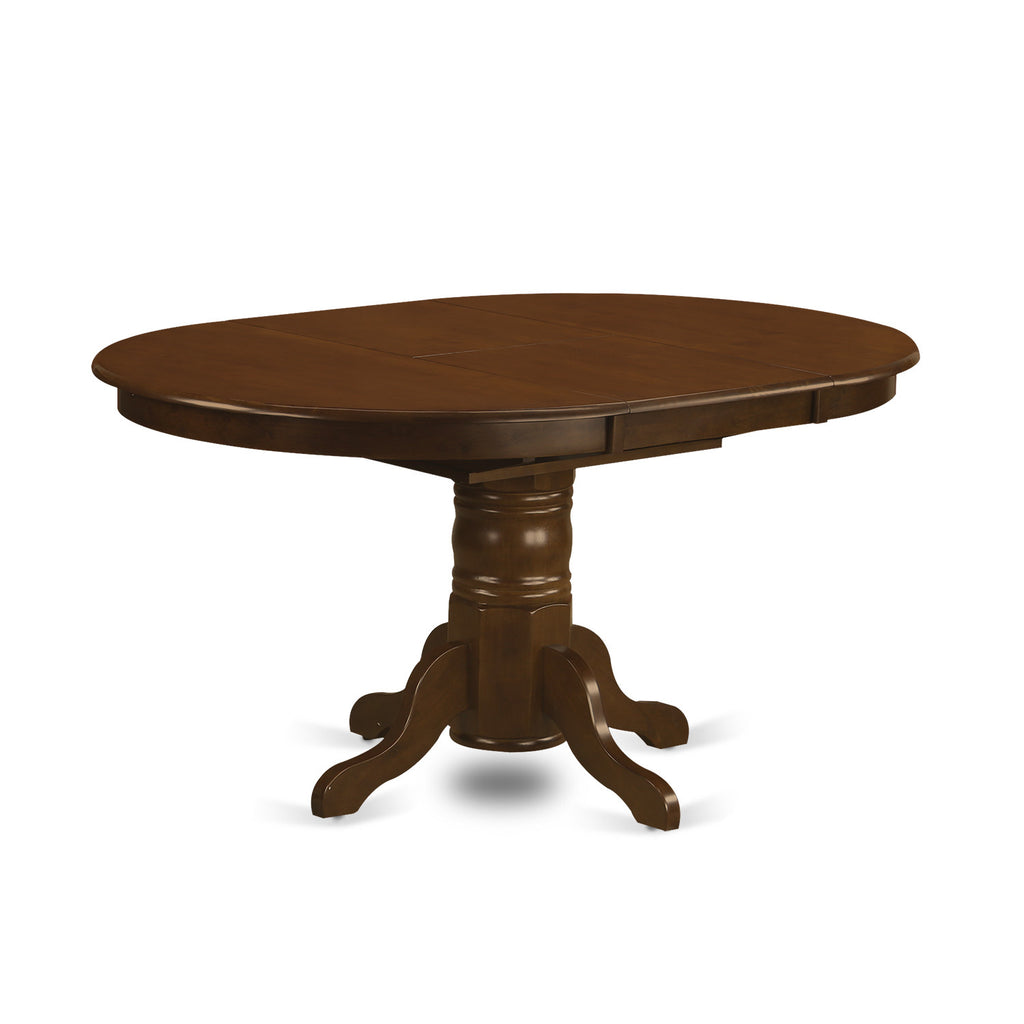 5-piece Wood Dining Set with Leather Seat in Espresso Y2693